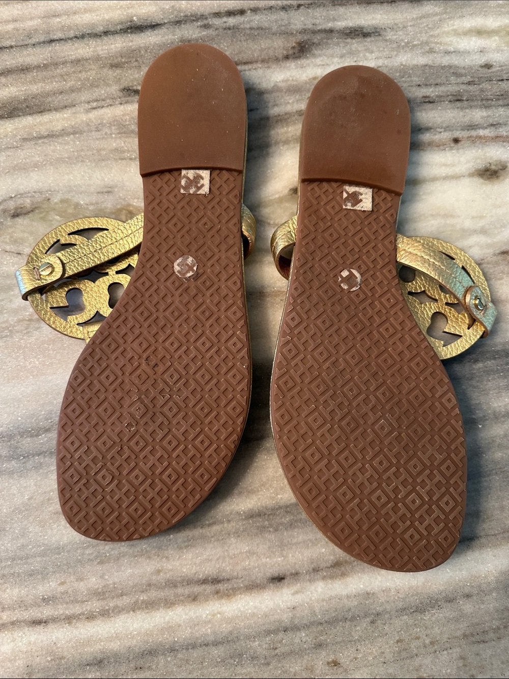 Tory Burch Miller Metallic Gold Sandals SIZE 11 - Picture 4 of 4